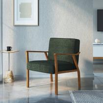 Poltrona Decorativa Madeira Maciça Jequitibá Assento com Persintas Elásticas Antônia