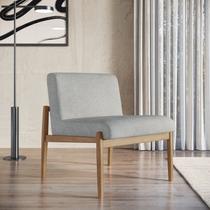 Poltrona Decorativa Madeira Maciça Jequitibá Assento com Persintas Narvi