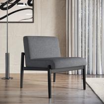 Poltrona Decorativa Madeira Maciça Jequitibá Assento com Persintas Narvi