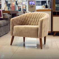 Poltrona Decorativa Madeira Maciça - Karina - Bianchi Móveis Poltrona Decorativa Madeira Maciça - Karina - Bianchi Móveis