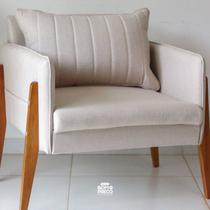 Poltrona Decorativa Madeira Maciça - Milão - Bianchi Móveis Poltrona Decorativa Madeira Maciça - Milão - Bianchi Móveis