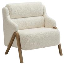 Poltrona Decorativa Madri Pes Madeira Boucle MOLL Poltrona Decorativa Madri Pes Madeira Boucle MOLL