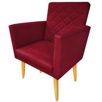 Poltrona Decorativa Maitê Matelassê Suede Marsala Pés Madeira Ms Decor Poltrona Decorativa Maitê Matelassê Suede Marsala Pés Madeira Ms Decor