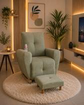Poltrona Decorativa Melinda Balanço Vovo Boucle Puff Brinde Poltrona Decorativa Melinda Balanço Vovo Boucle Puff Brinde