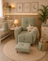 Poltrona Decorativa Melinda Balanço Vovo Boucle Puff Brinde Poltrona Decorativa Melinda Balanço Vovo Boucle Puff Brinde