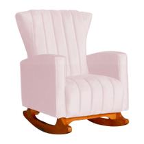 Poltrona Decorativa Melinda Balanço Vovo Suede Rosa Bebê- FM Poltrona Decorativa Melinda Balanço Vovo Suede Rosa Bebê- FM