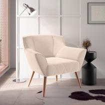 Poltrona Decorativa Mendes Linha Bege Poltrona Decorativa Mendes Linha Bege