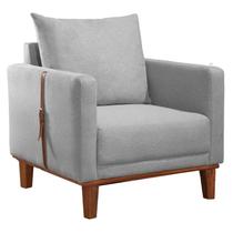 Poltrona Decorativa Milla Via Encanto Linho Cinza Poltrona Decorativa Milla Via Encanto Linho Cinza