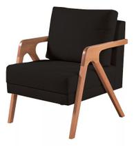 Poltrona Decorativa Mona Veludo Preto - Kimi Décor