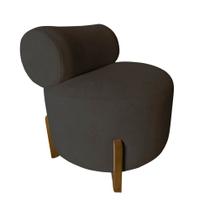 Poltrona Decorativa Mônaco Veludo Marrom Poltrona Decorativa Mônaco Veludo Marrom
