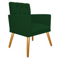 Poltrona Decorativa Nanda Pés Palito Mel Sala de Espera Recepção Suede Verde - DAMAFFÊ MÓVEIS Poltrona Decorativa Nanda Pés Palito Mel Sala de Espera Recepção Suede Verde - DAMAFFÊ MÓVEIS