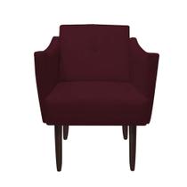 Poltrona Decorativa Naty Pés Palito Suede Marsala - D'Classe Decor