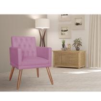 Poltrona Decorativa Nina Capitonê Rosa Vallisa Decor Poltrona Decorativa Nina Capitonê Rosa Vallisa Decor