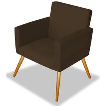 Poltrona Decorativa Nina Marrom - King Decor