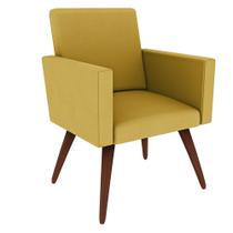 Poltrona Decorativa Nina Suede Amarelo - CabrunShop
