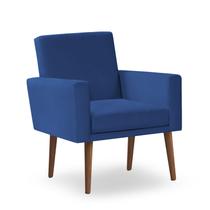 Poltrona Decorativa Nina Suede Azul Marinho - Inova Decor Poltrona Decorativa Nina Suede Azul Marinho - Inova Decor