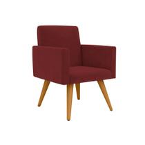 Poltrona Decorativa Nina Suede - Bordô Poltrona Decorativa Nina Suede - Bordô
