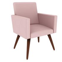 Poltrona Decorativa Nina Suede Rose - CabrunShop