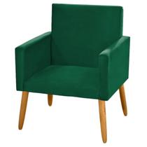 Poltrona Decorativa Nina Suede Verde Militar - 2M Decor