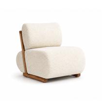 Poltrona Decorativa Nubia Bouclé Off White - Sallar Home Poltrona Decorativa Nubia Bouclé Off White - Sallar Home