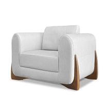 Poltrona Decorativa Nuvina Linho Rústico Grigio - Loja Sheep Poltrona Decorativa Nuvina Linho Rústico Grigio - Loja Sheep