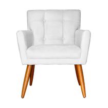 Poltrona Decorativa Onix Napa Branco - DS Estofados