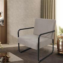 Poltrona Decorativa Opala 65x83x70 Pés de Tubo Poltrona Decorativa Opala 65x83x70 Pés de Tubo