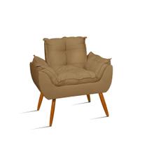 Poltrona Decorativa Opala Reforçada Amamentação Tecido Suede - JL DECOR