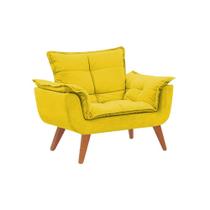 Poltrona Decorativa Opala Suede Amarelo