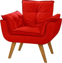 Poltrona Decorativa Opala Suede Composê Estampado - Dora Bela