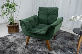 Poltrona Decorativa Opala Tecido Veludo