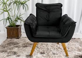 Poltrona Decorativa Opala Veludo Premium Preto Poltrona Decorativa Opala Veludo Premium Preto