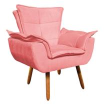 Poltrona decorativa opala veludo rose Poltrona decorativa opala veludo rose