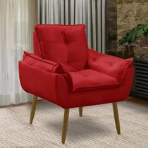 Poltrona decorativa Opala Vermelho