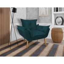 Poltrona Decorativa Opalla Paloma Suede Azul Marinho Poltrona Decorativa Opalla Paloma Suede Azul Marinho