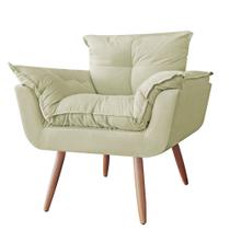 Poltrona Decorativa Opalla Suede Bege - DS Estofados