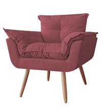 Poltrona Decorativa Opalla Suede Vermelho - DS Estofados Poltrona Decorativa Opalla Suede Vermelho - DS Estofados