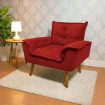 Poltrona decorativa opalla - vermelha