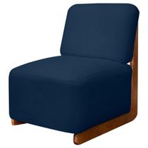 Poltrona Decorativa Orgânica California Base de Madeira Bouclê - SOFA STORE