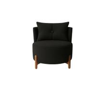 Poltrona Decorativa Orgânica Curva Luna Boucle Preto - Montanaris Decor Poltrona Decorativa Orgânica Curva Luna Boucle Preto - Montanaris Decor