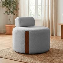 Poltrona Decorativa Orgânica Erica Luxo Para Sala Bouclê