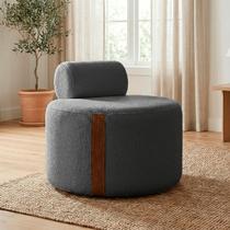 Poltrona Decorativa Orgânica Erica Luxo Para Sala Bouclê