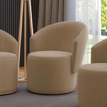 Poltrona Decorativa Orgânica Fixa para Sala Malu Suede M11 - D'Rossi