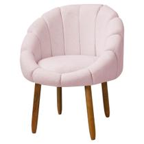Poltrona Decorativa Orgânica Flora Fixa Recepção Estética Bouclê