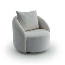 Poltrona Decorativa Orgânica Giratória Boucle Cali Estofama Poltrona Decorativa Orgânica Giratória Boucle Cali Estofama