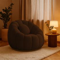 Poltrona Decorativa Orgânica Giratória Cloud Bouclê E03 - D'Rossi