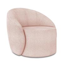 Poltrona Decorativa Orgânica Giratória Lua Bouclê Rosê D03 - D'rossi