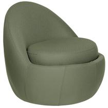 Poltrona Decorativa Orgânica Kaira Base Fixa Linho Verde Claro - Nexta Casa Poltrona Decorativa Orgânica Kaira Base Fixa Linho Verde Claro - Nexta Casa