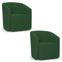 Poltrona Decorativa Orgânica Kit 2 Stella Max Veludo Verde D03 - D'rossi Poltrona Decorativa Orgânica Kit 2 Stella Max Veludo Verde D03 - D'rossi