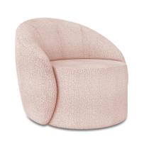 Poltrona Decorativa Orgânica Lua Bouclê Rosê D03 - D'Rossi